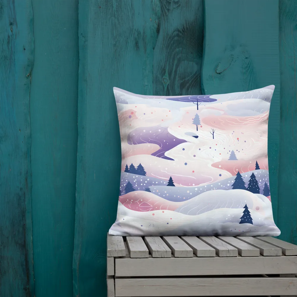 Dreamy Winter Landscape | Pillow | 22″×22″