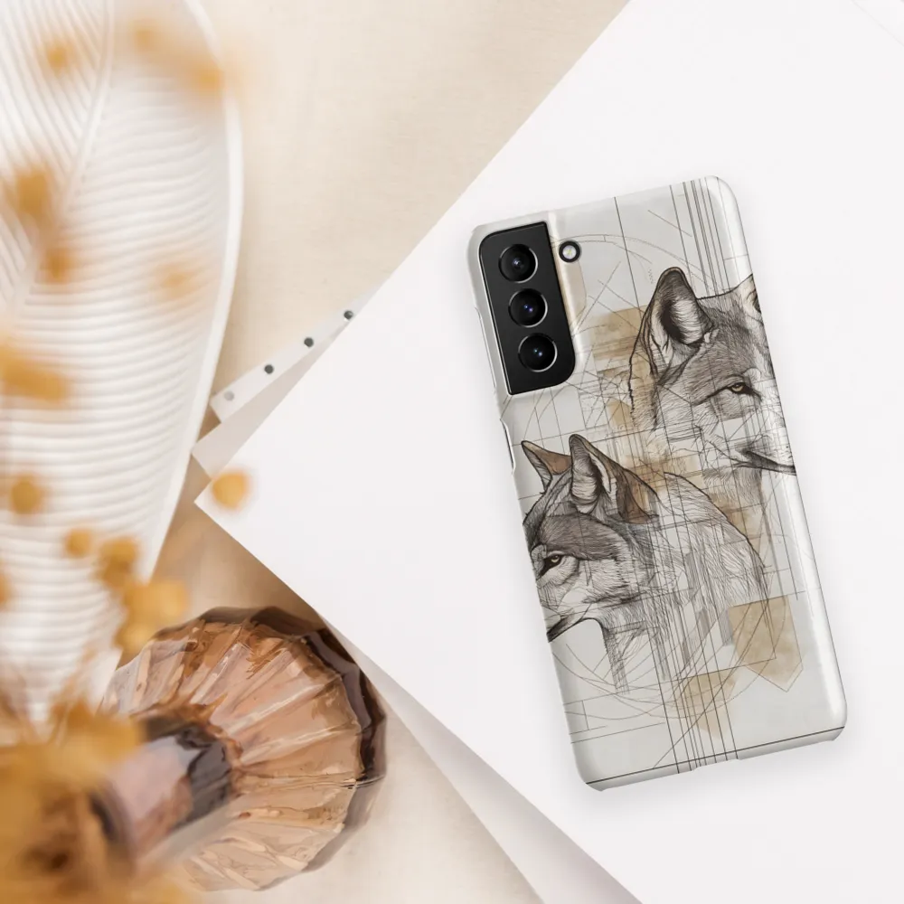 Geometric Harmony: The Essence of Wolves | Phone Case |  S21 Plus | Snap Case | Matte
