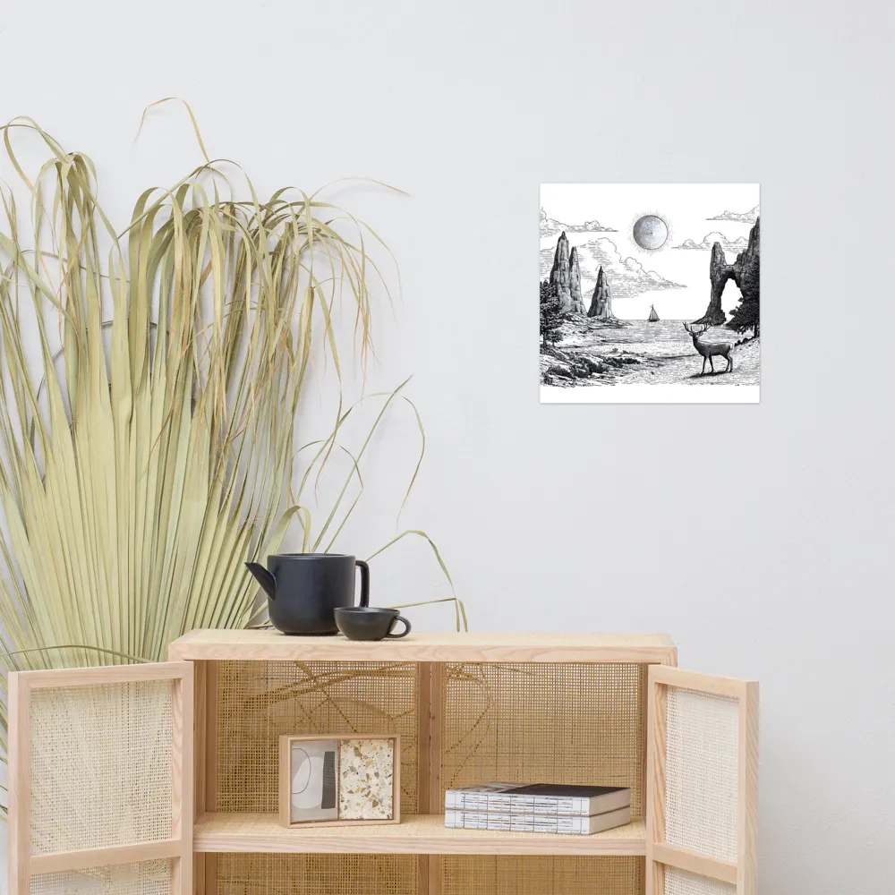 Seaside Stag 
 Poster | 18″x 18″