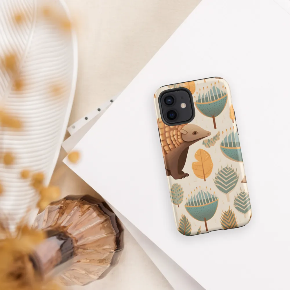 Pangolins in a Whimsical Habitat | Phone Case |  12 | Tough Case | Matte