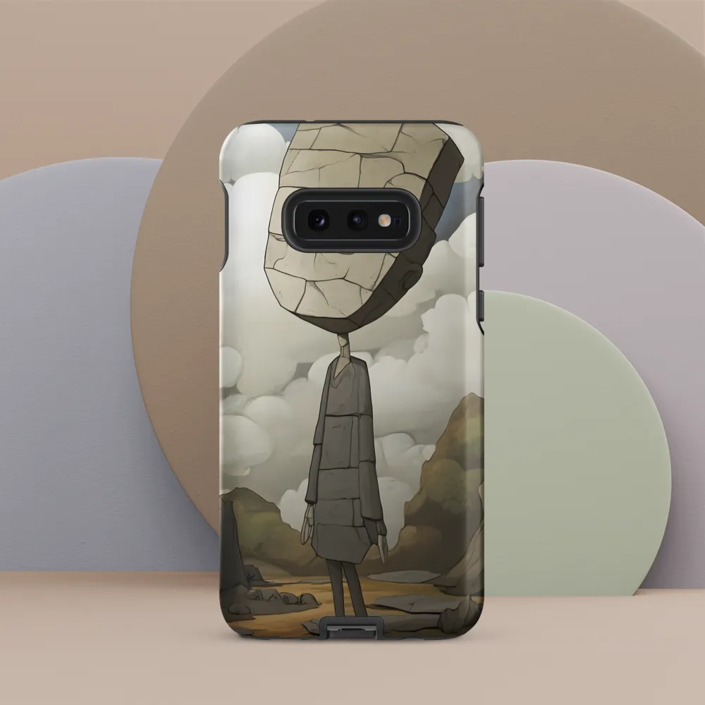 Whimsical Stone Figure in a Rocky Landscape | Phone Case |  S10e | Tough Case | Matte