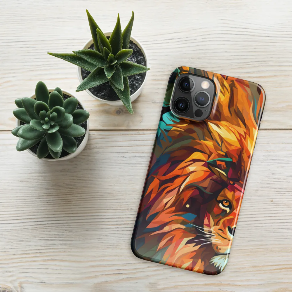 Majestic Gaze: The Polygonal Lion