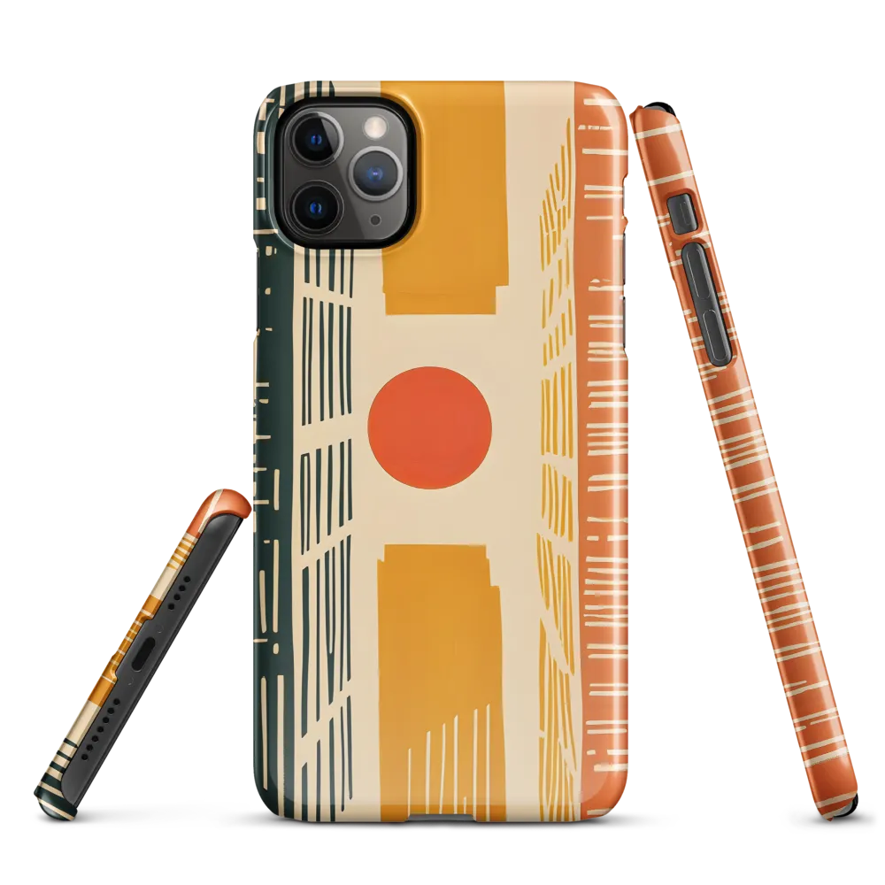 Urban Harmony: A Geometric Sunrise | Phone Case |  11 Pro Max | Snap Case | Glossy