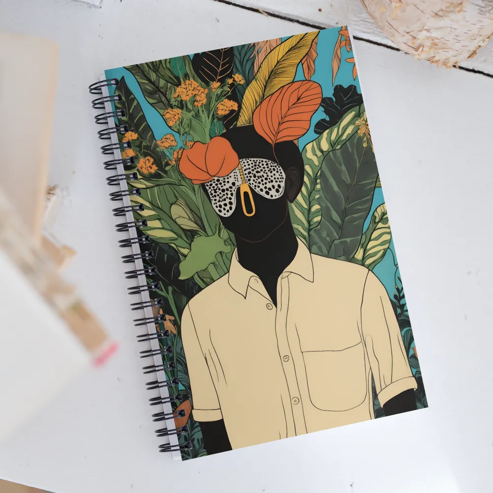 Enigmatic Flora: A Modern Portrait | Spiral Notebook