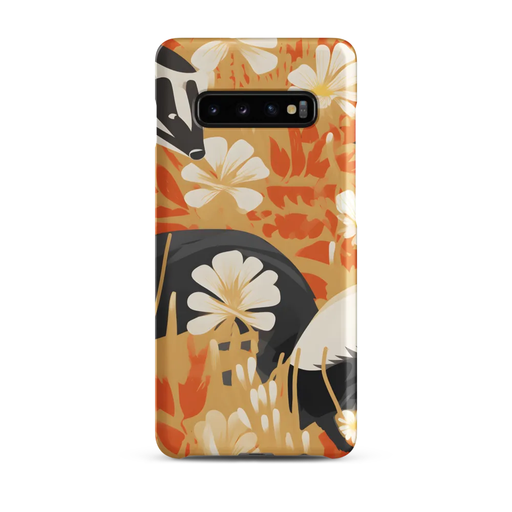 Whimsical Badgers in Bloom