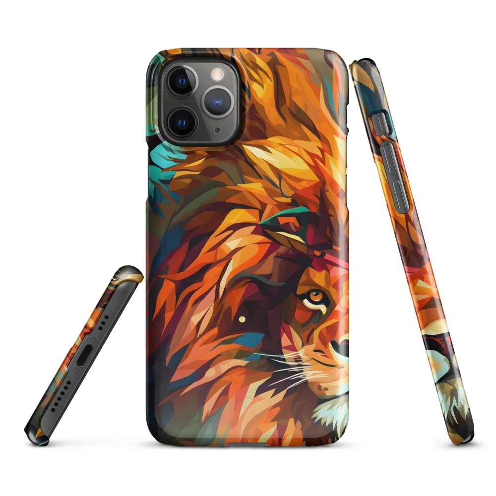 Majestic Gaze: The Polygonal Lion