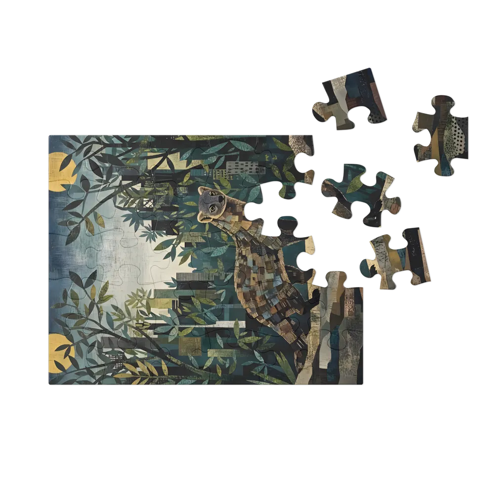 Patchwork Marten 
 Jigsaw Puzzle in Tin Box
