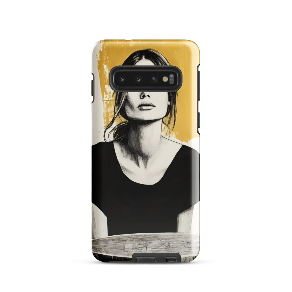Golden Serenity: A Minimalist Portrait