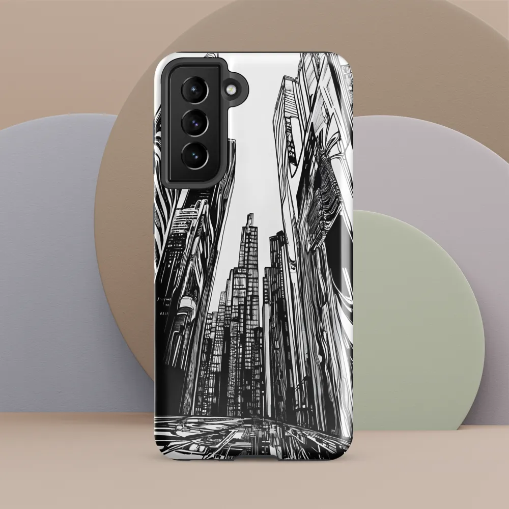 Urban Echoes: A Line Art Journey