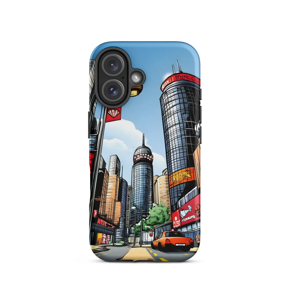 Urban Pulse: A Comic Cityscape | Phone Case |  16 | Tough Case | Matte