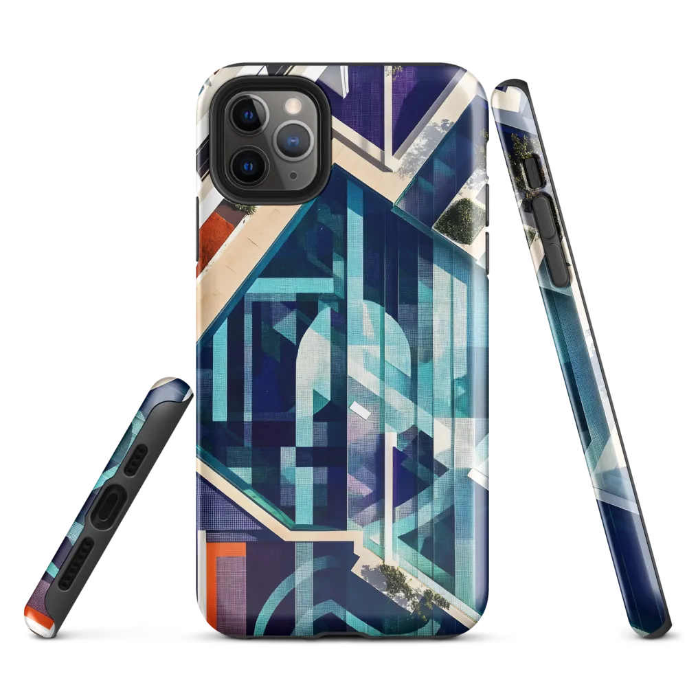 Aerial Harmony: The Geometry of Water | Phone Case |  11 Pro Max | Tough Case | Glossy