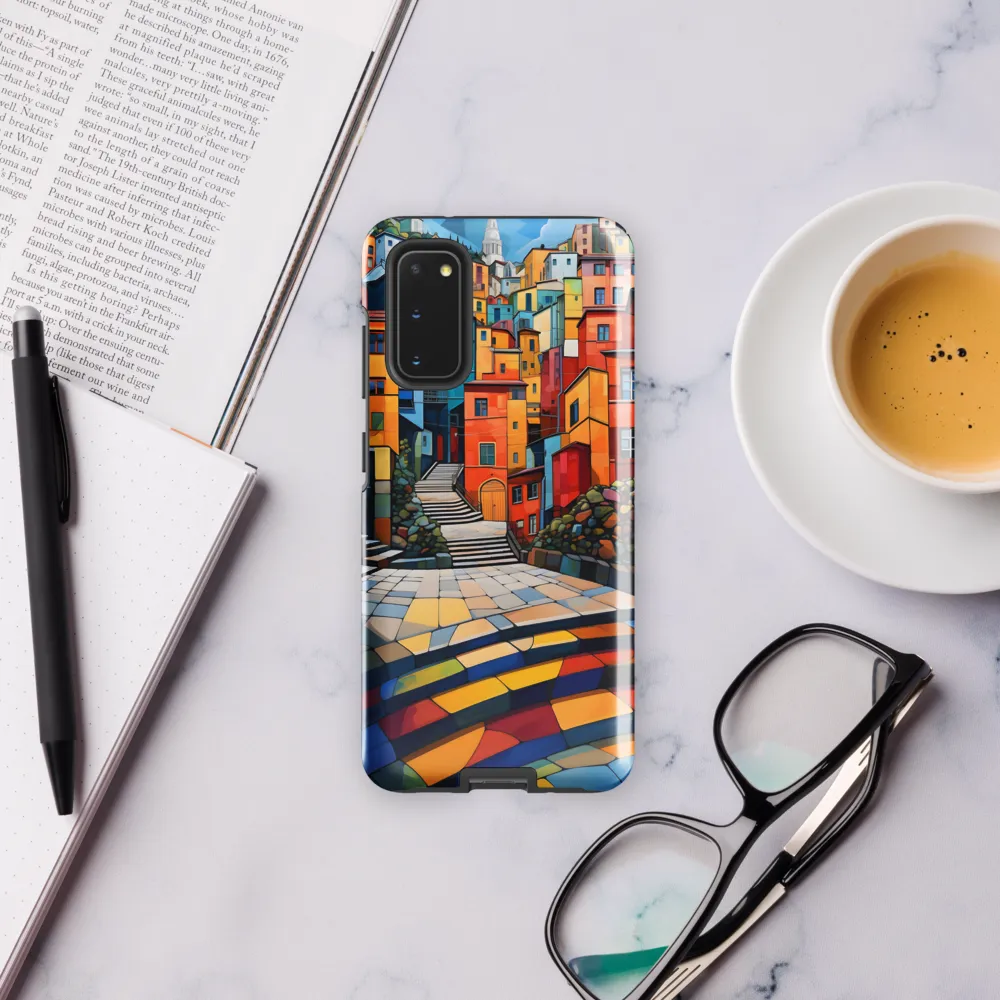 Vibrant Village: A Cubist Journey
