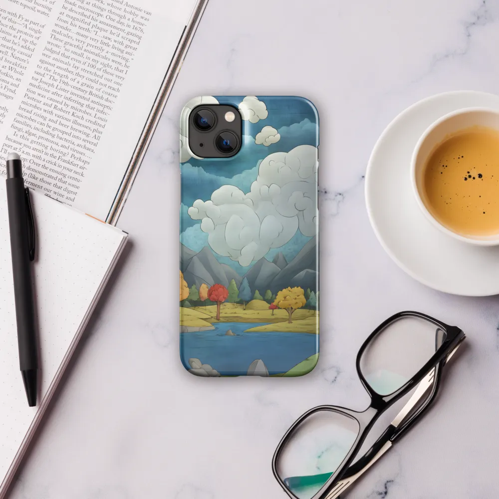 Whimsical Serenity: A Tranquil Landscape | Phone Case |  14 Plus | Snap Case | Glossy