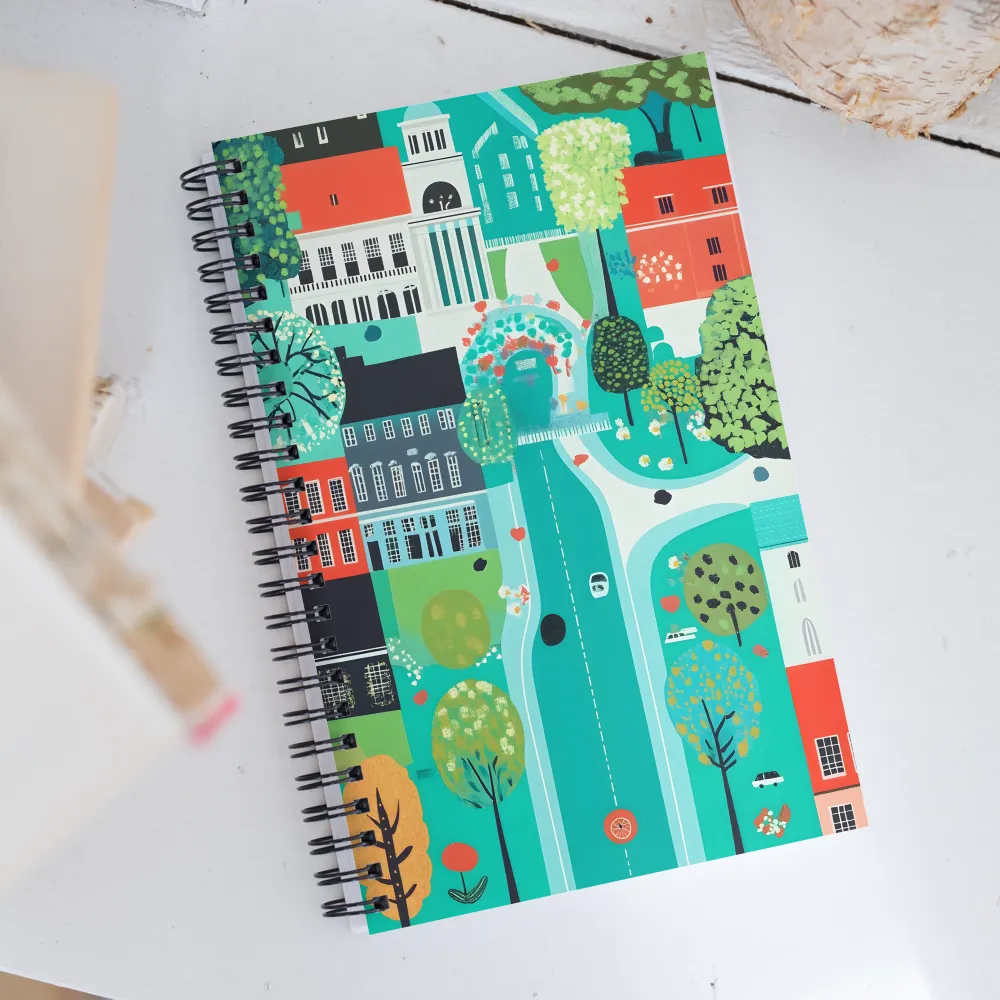 A Colorful Urban Symphony | Spiral Notebook