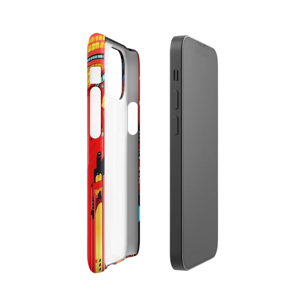 Neon Dreams: A Cyberpunk Cityscape | Phone Case |  13 Mini | Snap Case | Glossy