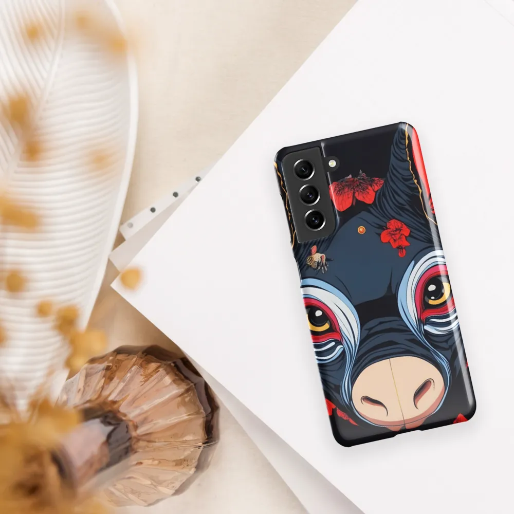 Mystical Bull with Floral Motifs