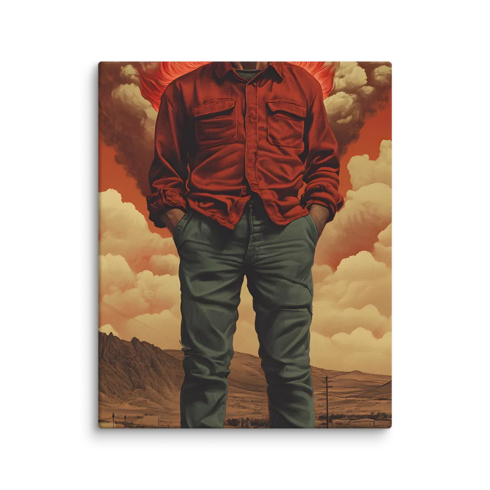Defiant Spirit in a Surreal Landscape | Canvas | 16″×20″