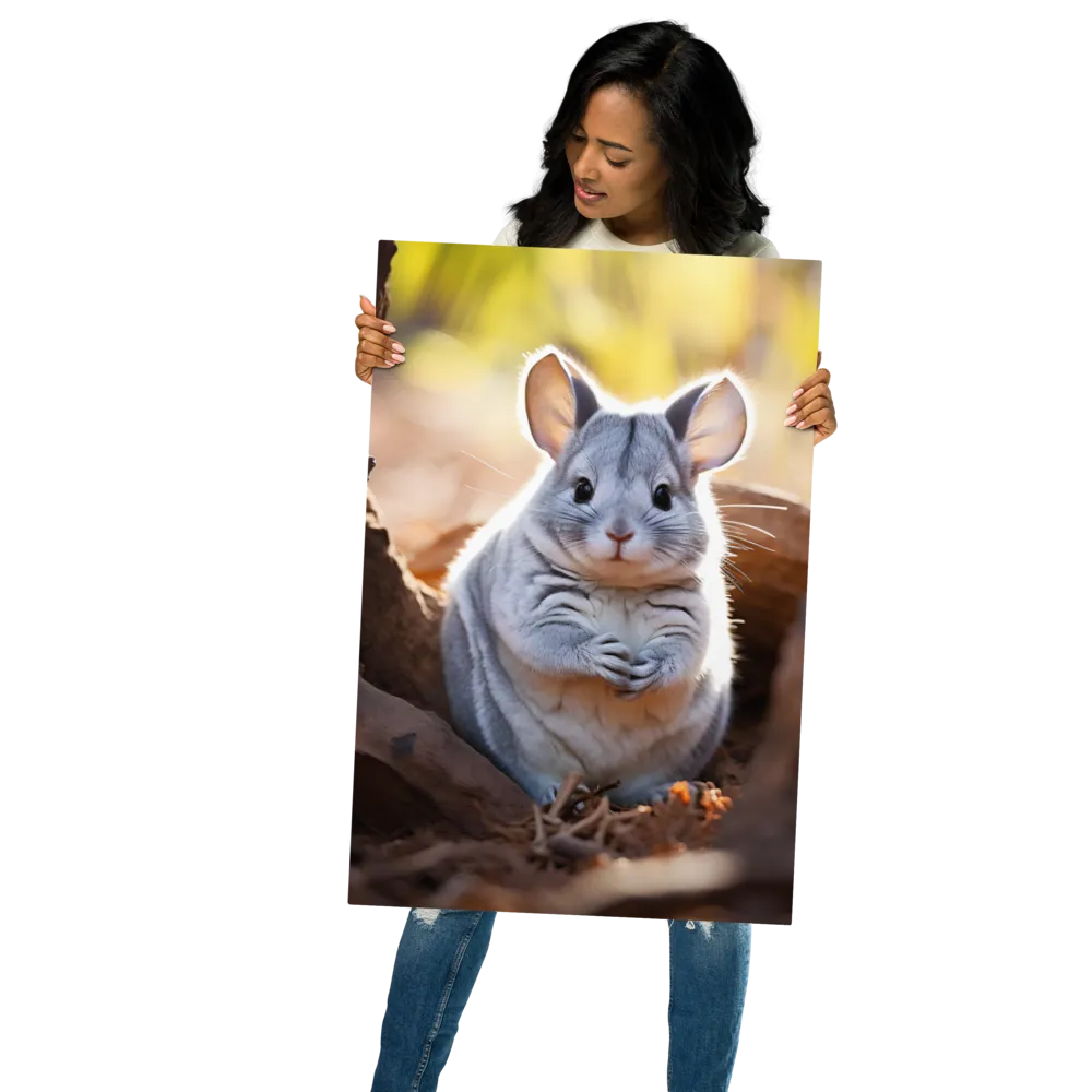 Gentle Whispers of Nature: The Chinchilla | Metal Print | 20″×30″