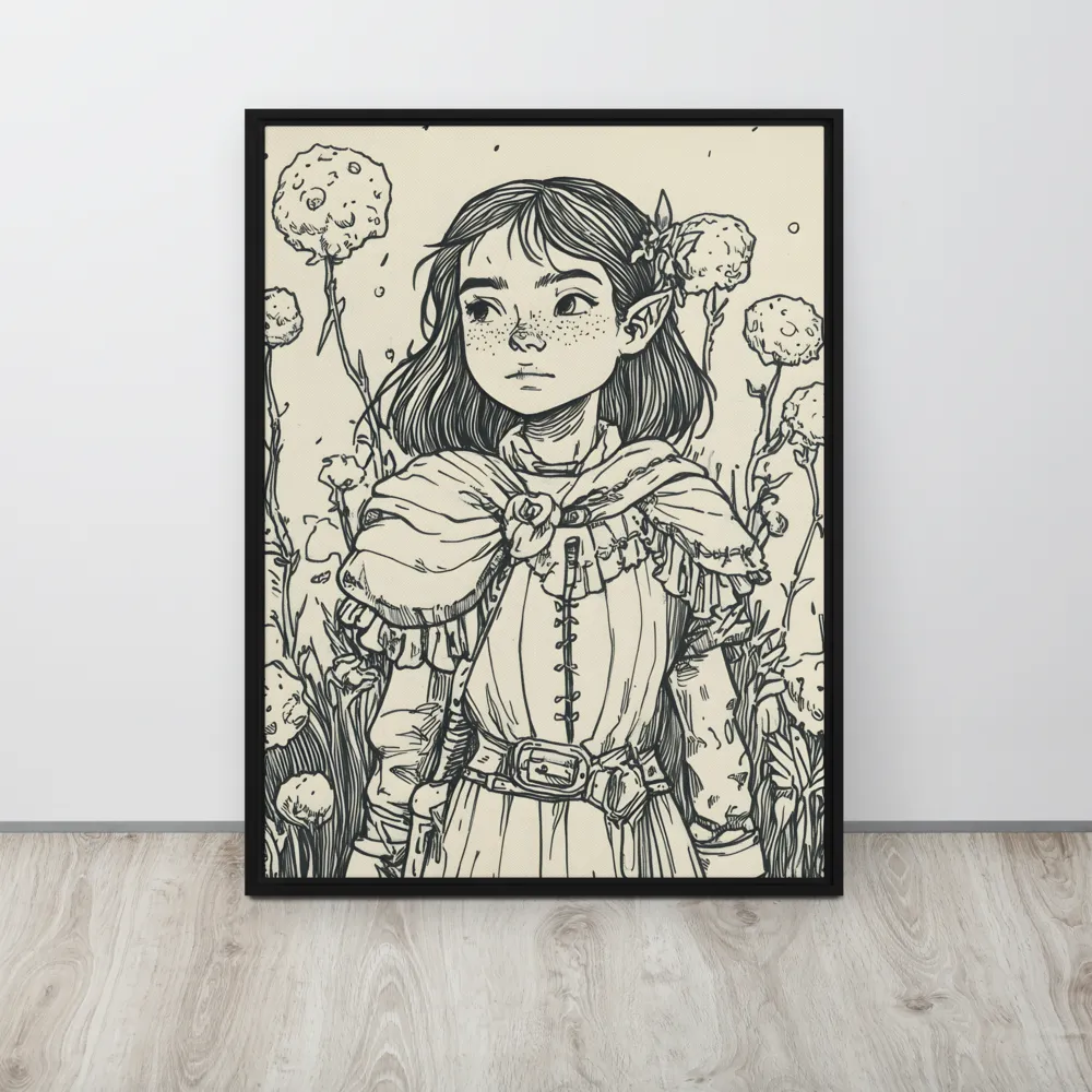 A Young Guardian of Nature | Canvas with Black Frame | 24″×32″