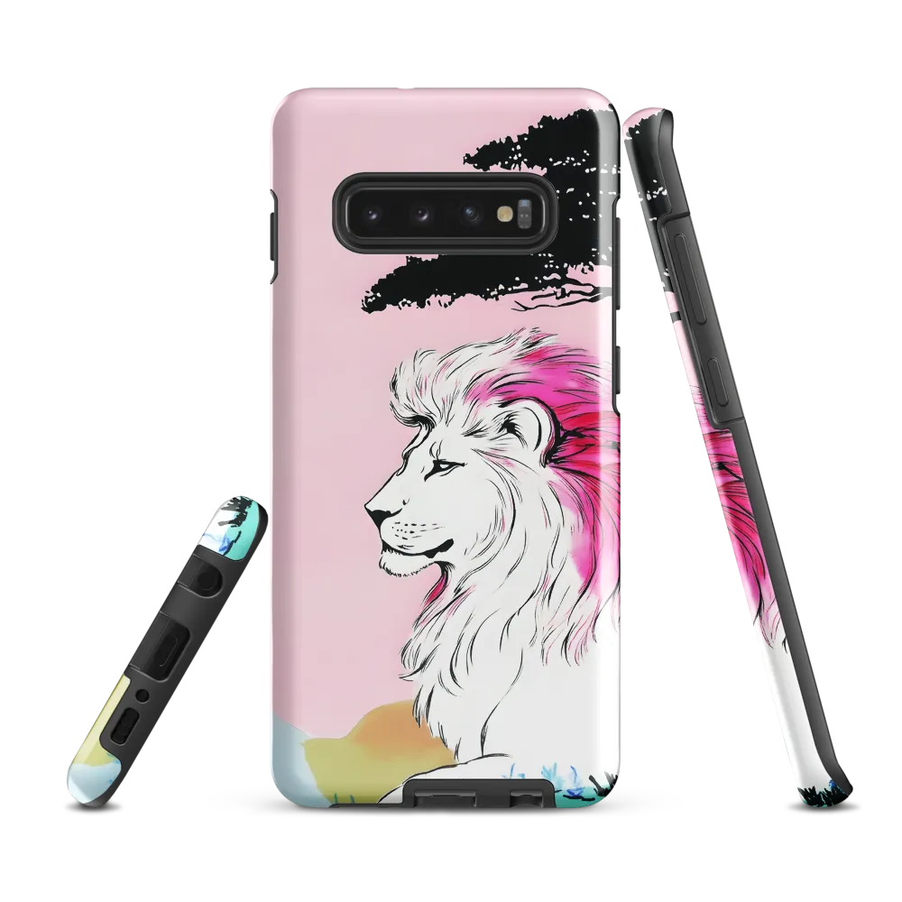 Serene Majesty: A Lion's Profile | Phone Case |  S10 Plus | Tough Case | Glossy