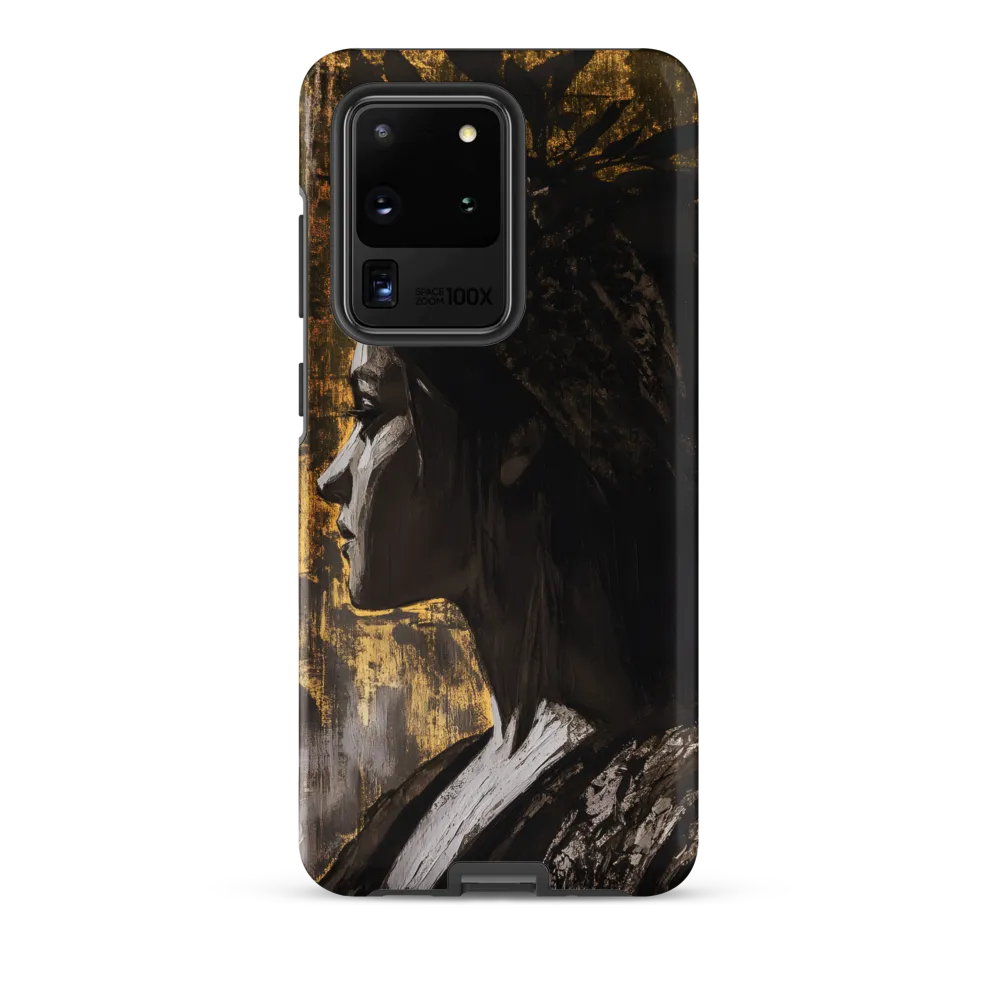 Golden Elegance: A Modern Profile Portrait