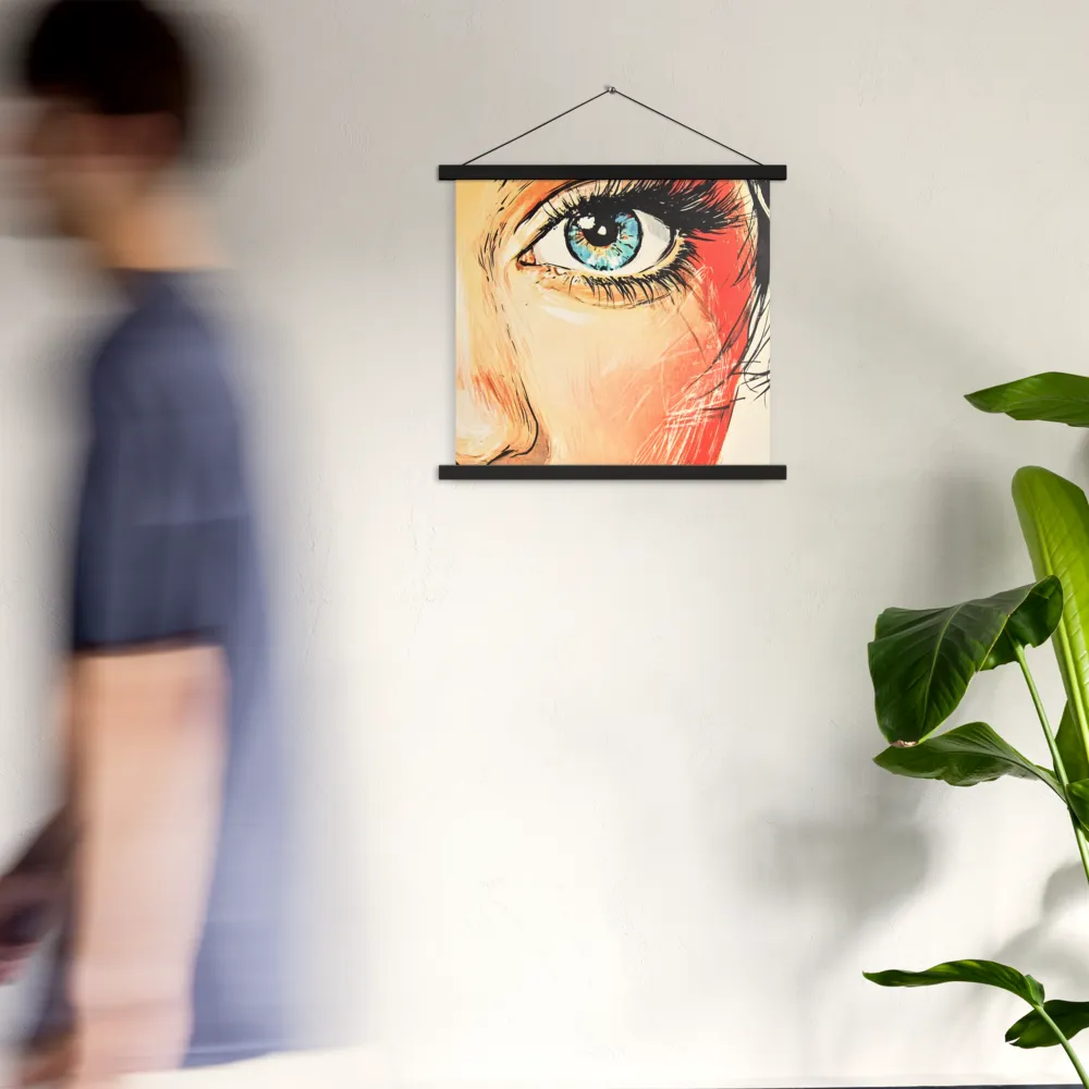 Gaze of Emotion | Poster With Black Wood Hanger | 18″×18″