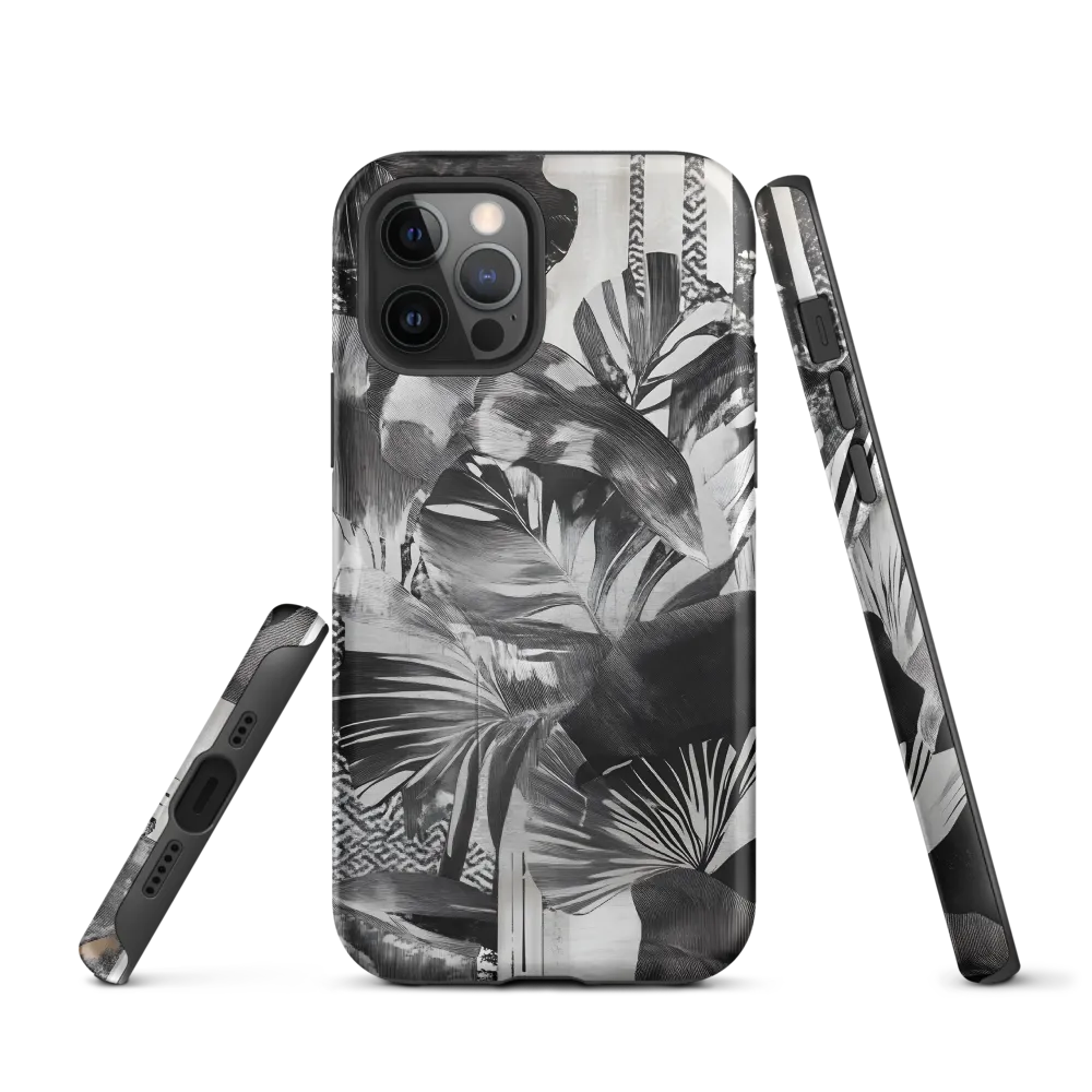 Monochrome Serenity in Tropical Foliage