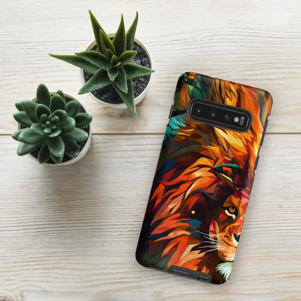 Majestic Gaze: The Polygonal Lion