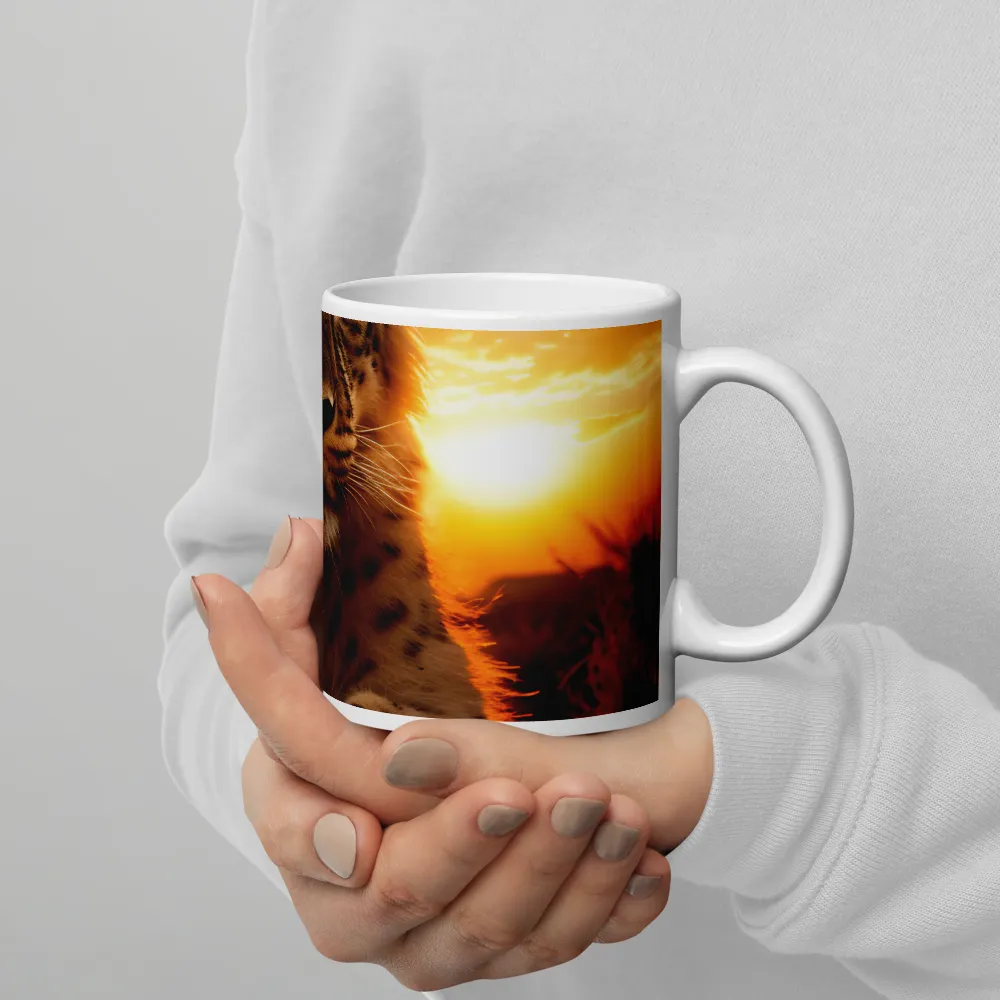 Regal Presence: The Leopard at Sunset | Mugs | Multiple Sizes & Colors