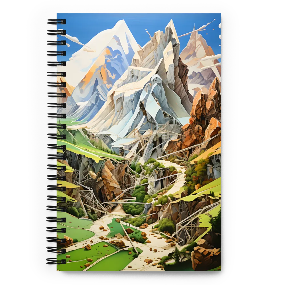 Geometric Symphony of Nature | Spiral Notebook