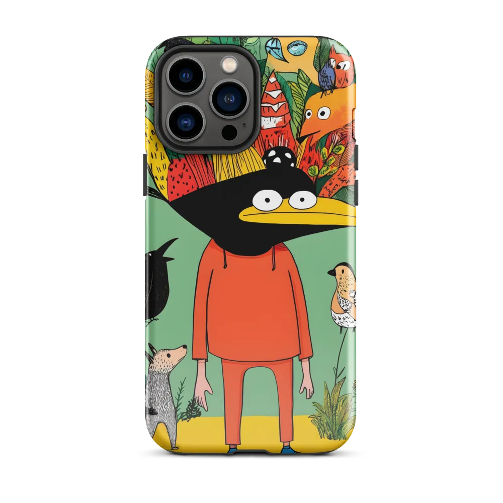 Whimsical Encounter in a Colorful Jungle
