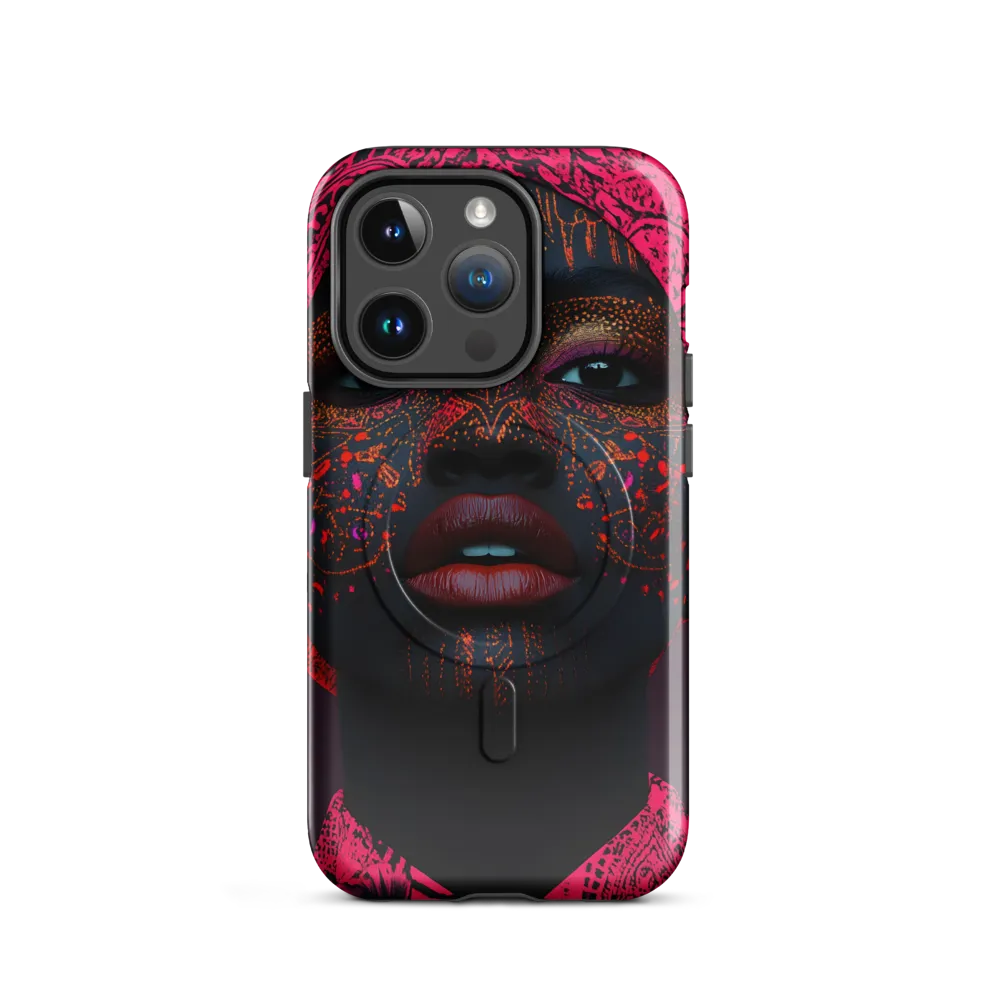 Neon Adornments: A Portrait of Cultural Expression
