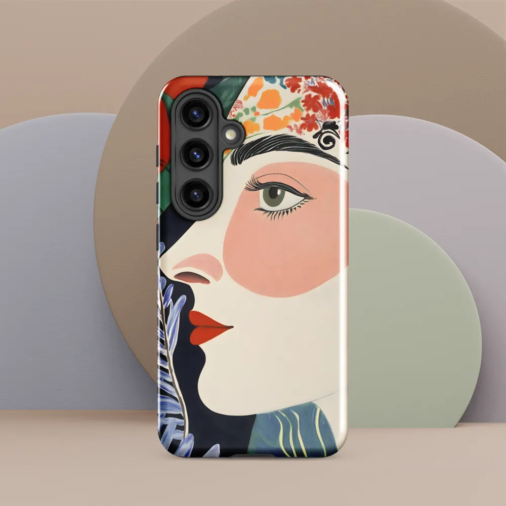 Floral Serenade: A Modern Portrait