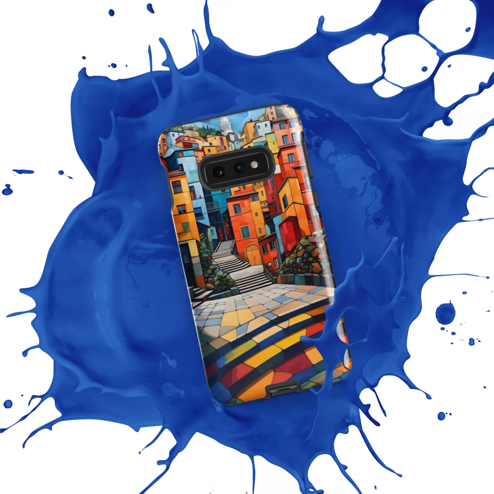 Vibrant Village: A Cubist Journey