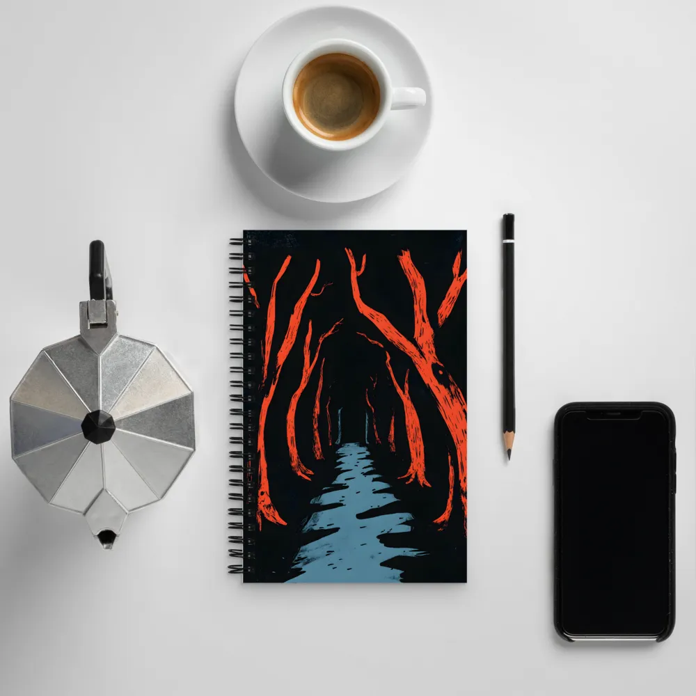 Whispers of the Crimson Forest | Spiral Notebook