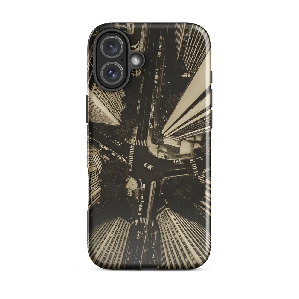 Urban Symphony: Aerial Perspective of City Life | Phone Case |  16 Plus | Tough Case | Glossy