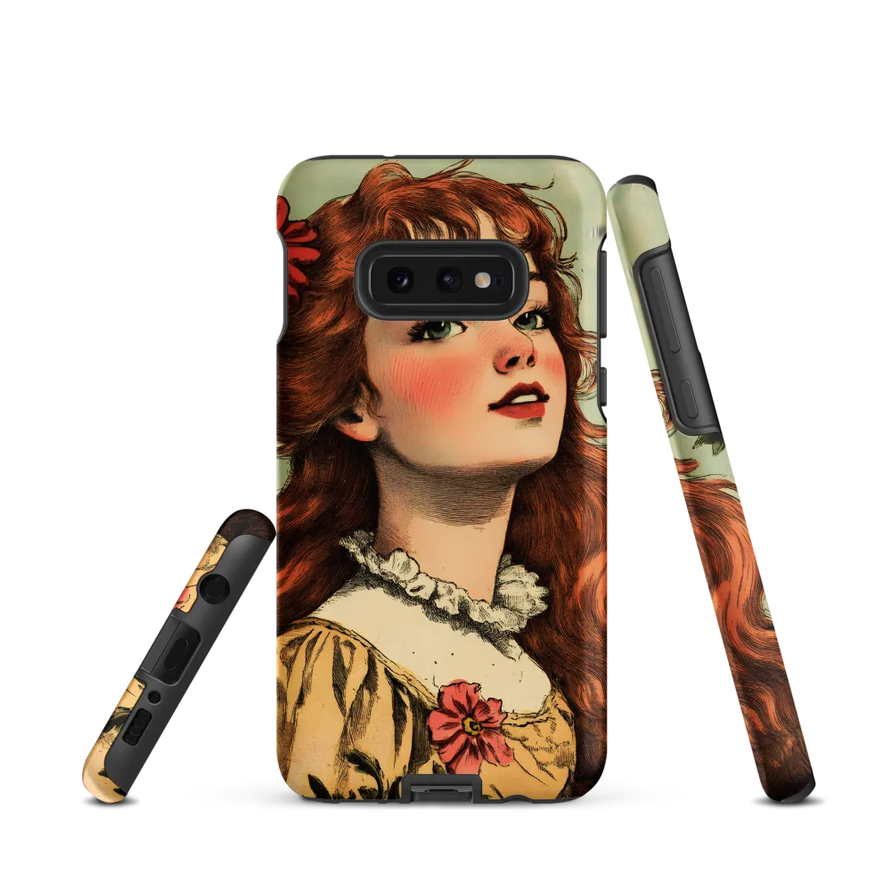 Whimsical Portrait of a Flower-Adorned Girl