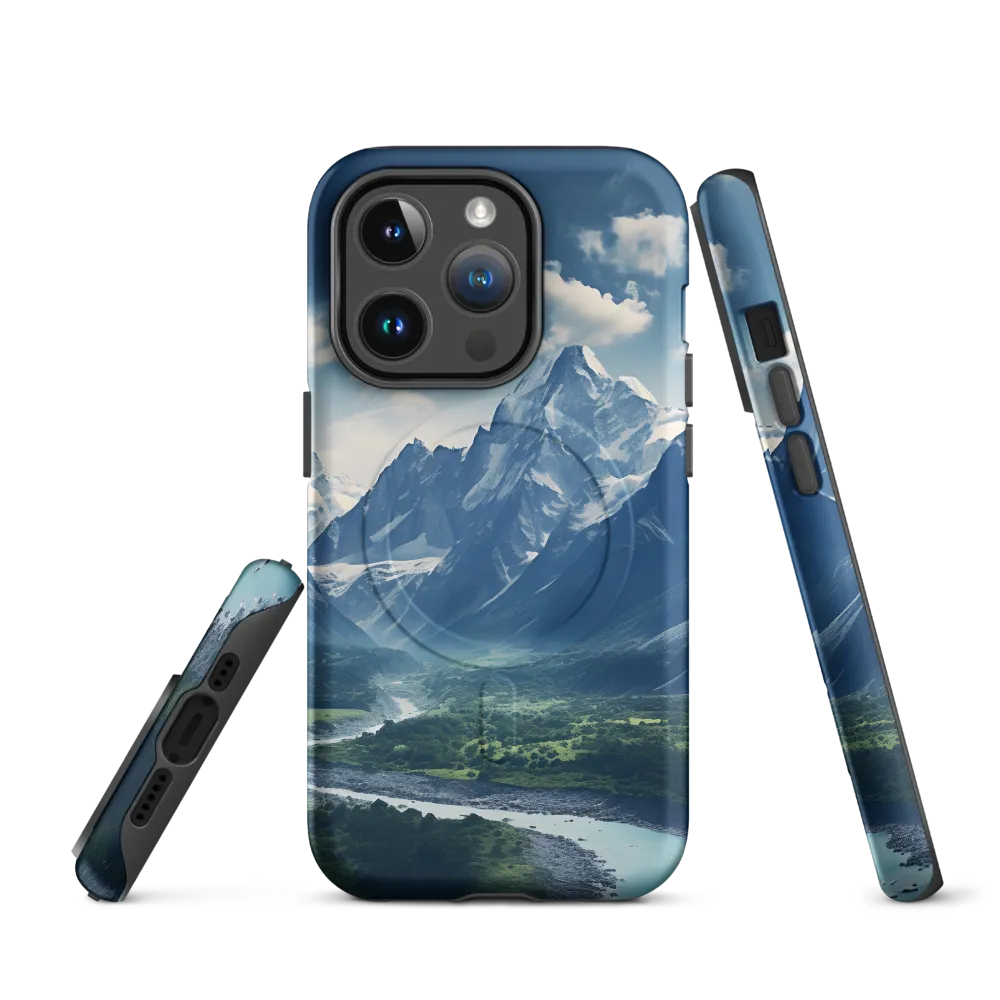Majestic Serenity: A Landscape of Mountains and Rivers | Phone Case |  14 Pro | MagSafe® Tough Case | Matte