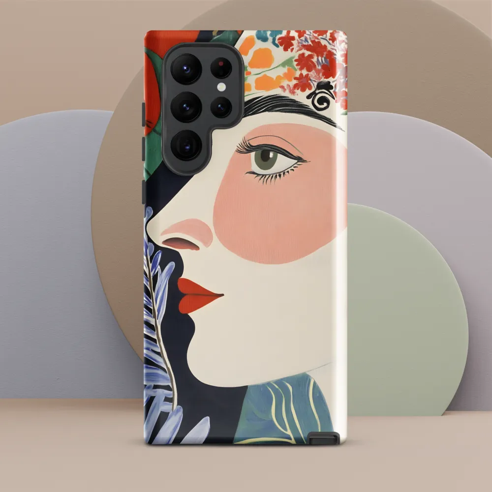 Floral Serenade: A Modern Portrait