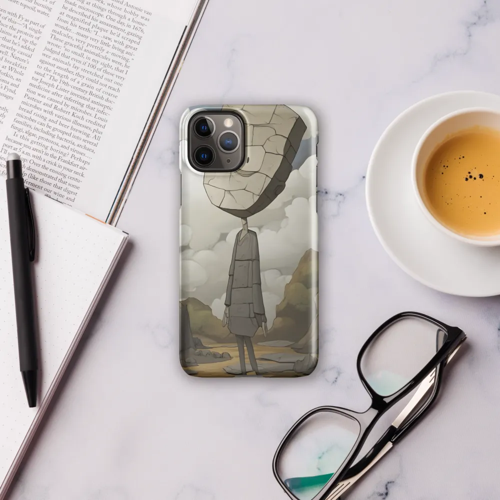 Whimsical Stone Figure in a Rocky Landscape | Phone Case |  11 Pro | Snap Case | Glossy
