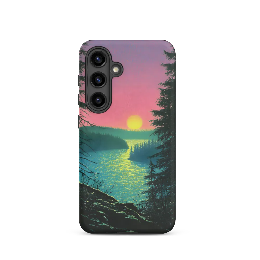 Serene Sunset by the Tranquil River