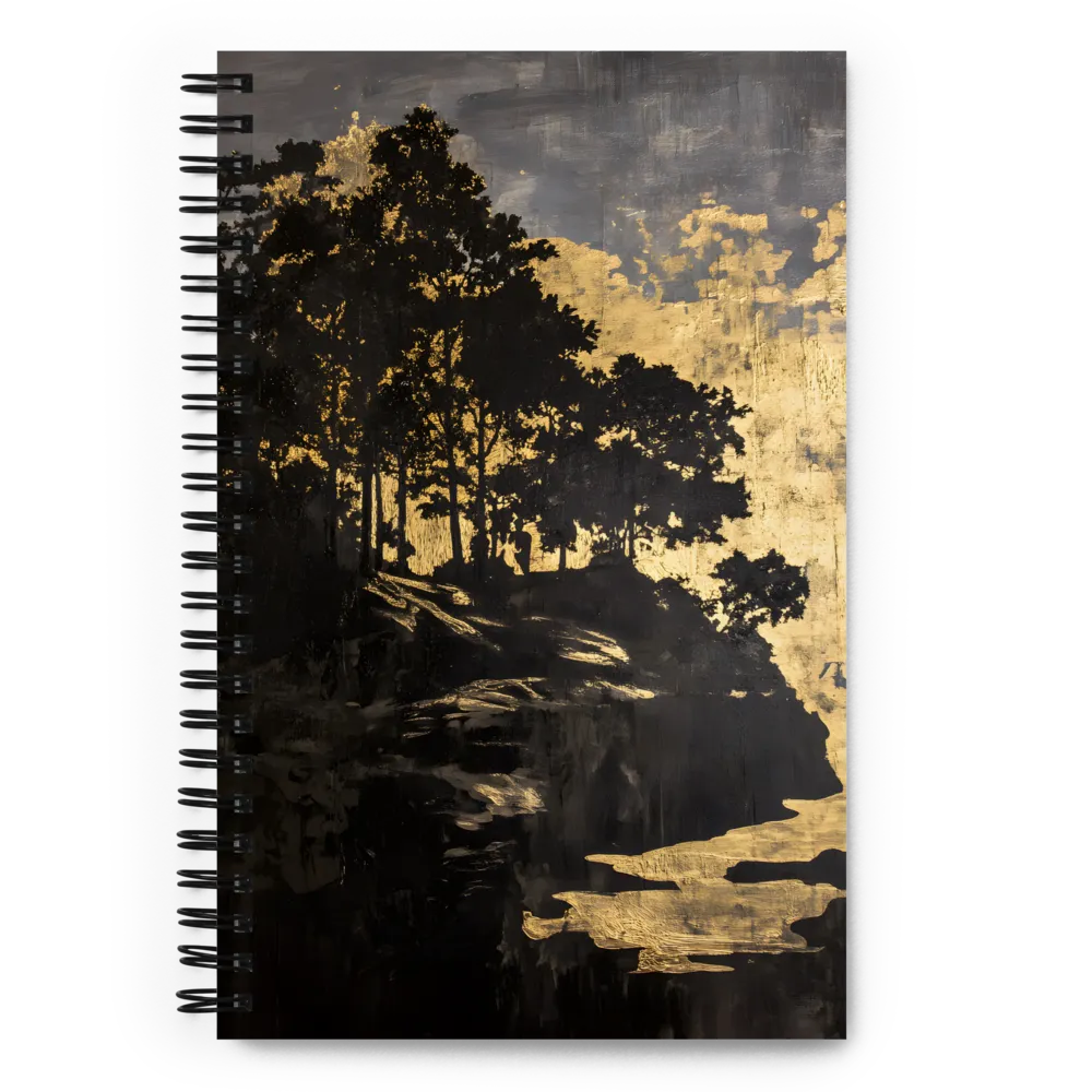 Golden Silhouettes | Spiral Notebook