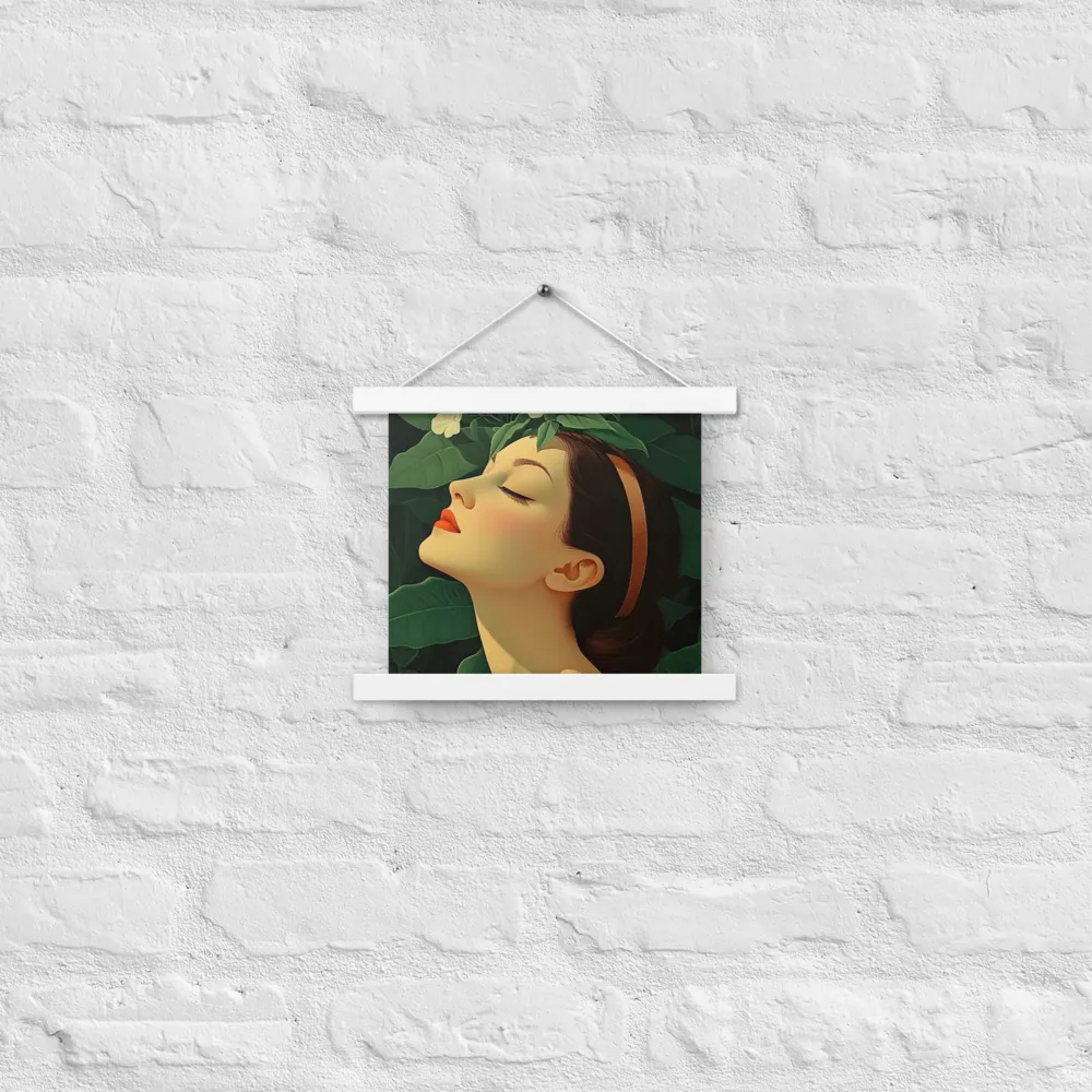 Serenity in Bloom | Poster With White Wood Hanger | 10″×10″