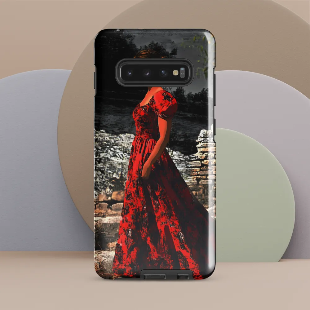 Elegance in Red | Phone Case |  S10 Plus | Tough Case | Glossy