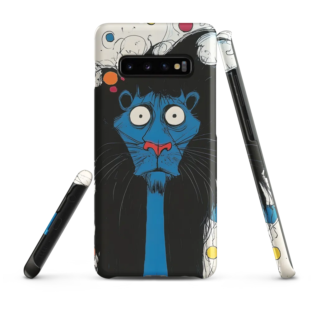 Whimsical Blue Lion