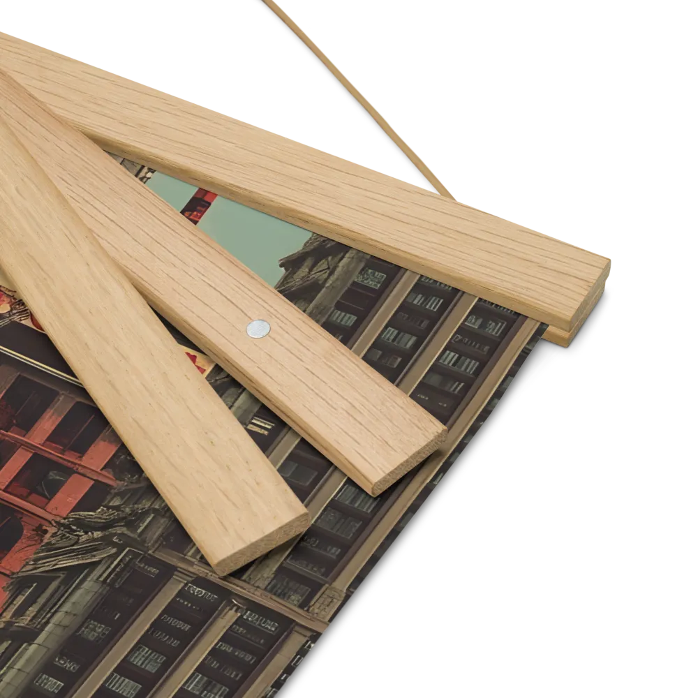 A Glimpse of Tomorrow: Urban Ambition | Poster With Oak Wood Hanger | 16″×16″