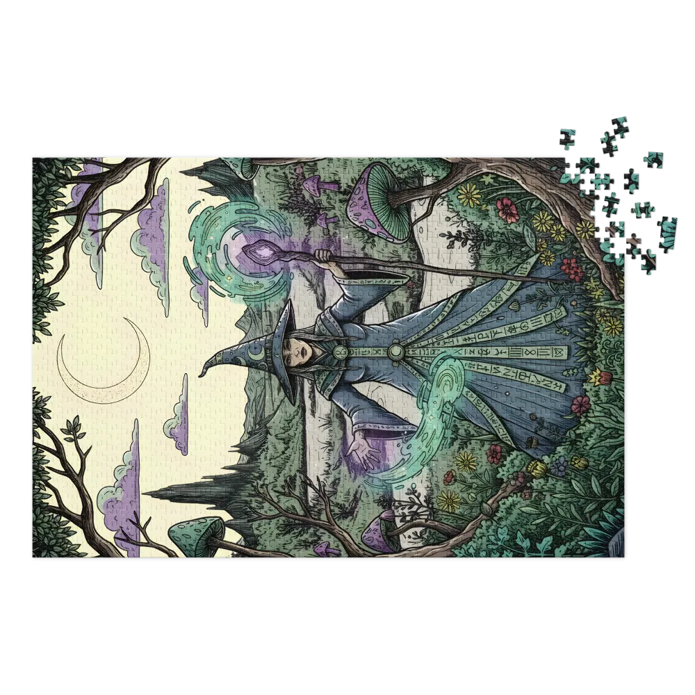 Enchanted Forest Sorceress 
 Jigsaw Puzzle in Tin Box