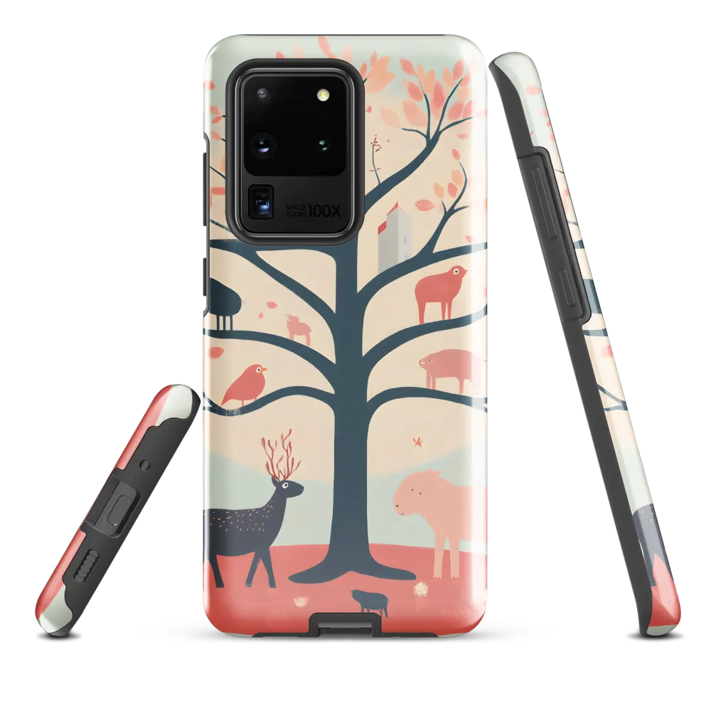 Whimsical Tree with Playful Creatures