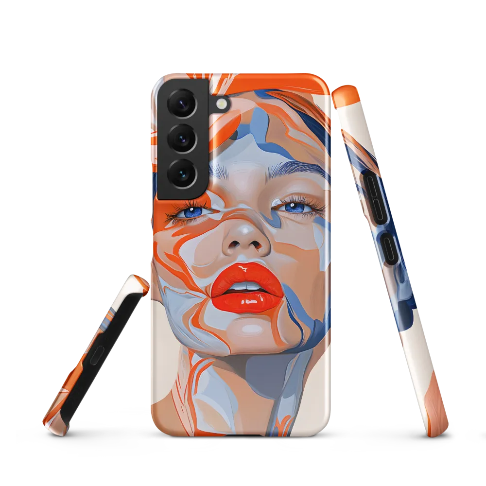 Chromatic Veils — Portrait in Orange and Blue