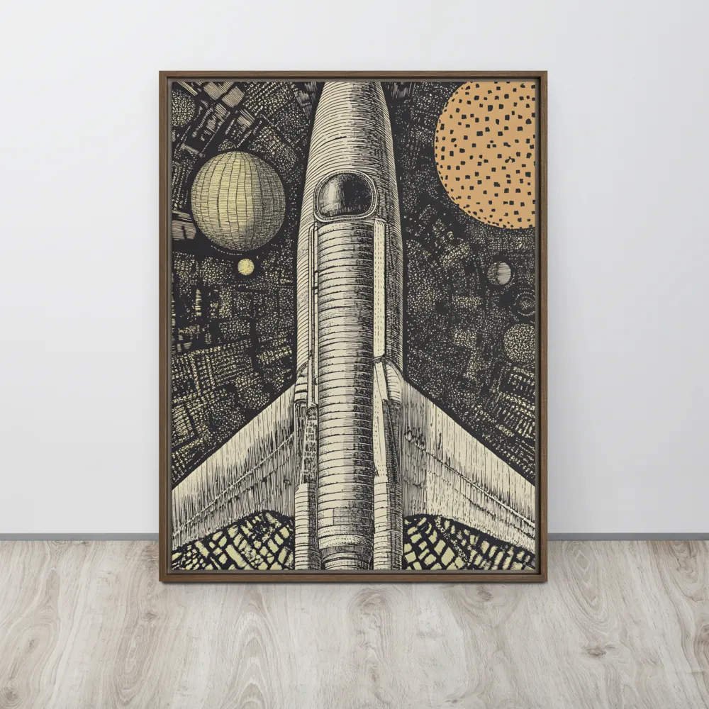 Voyage to the Unknown | Canvas with Brown Frame | 24″×32″